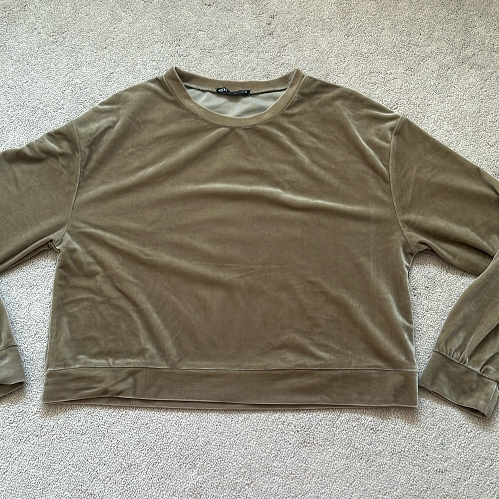 Zara velvet shirt